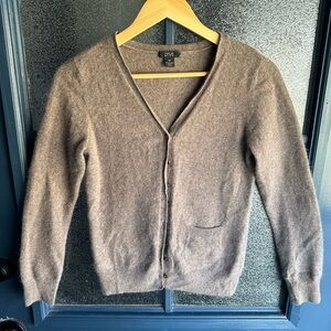 Prive’ Brown Cashmere Cardigan Sweater